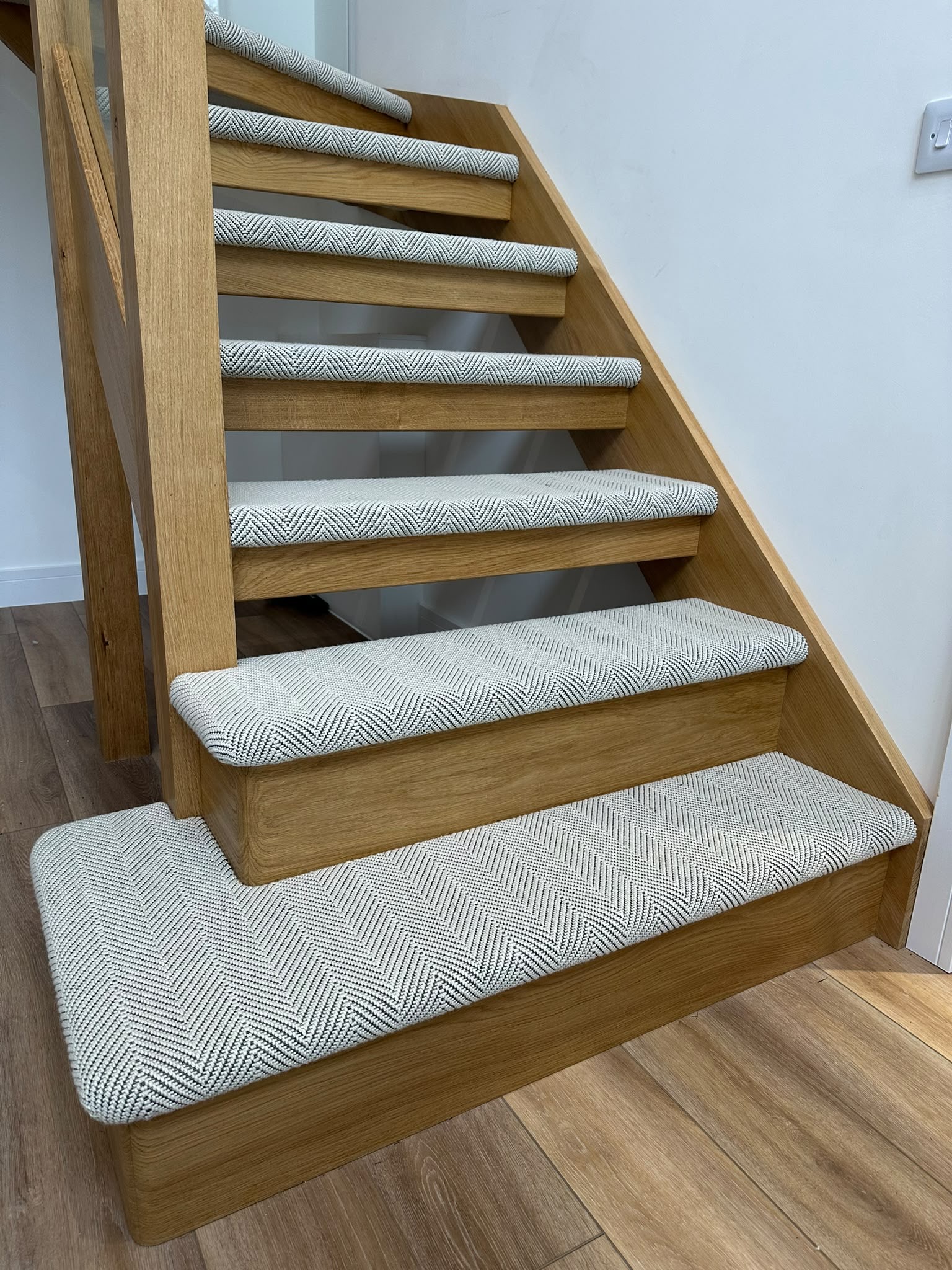 Attic stairs carpet installation West Cornwall