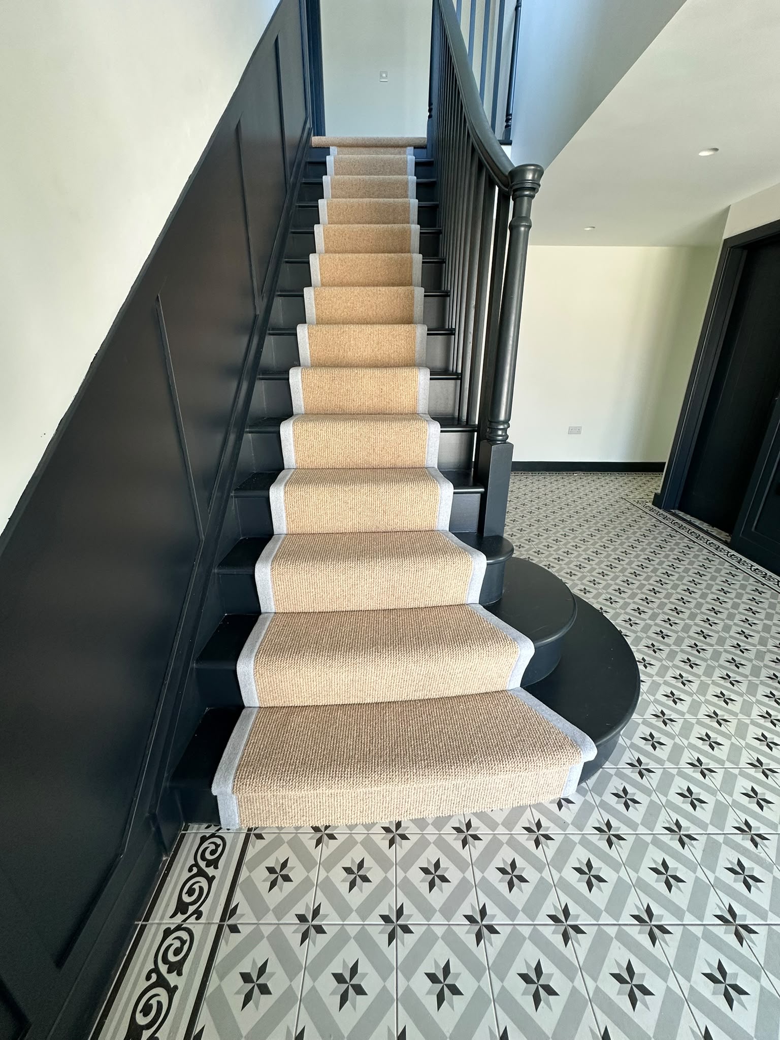 Flatweave stair runner installation
