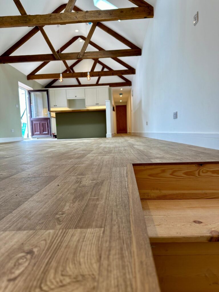 Vinyl flooring laid in kitchen Cornwall